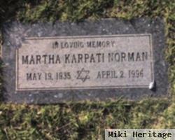 Martha "marty" Karpati Norman