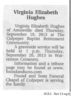 Virginia Elizabeth Hughes