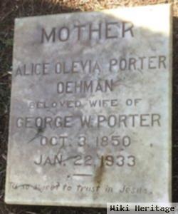 Alice Olevia Oehman Porter