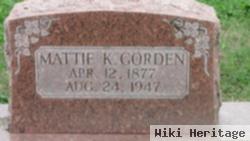 Mattie K Gorden