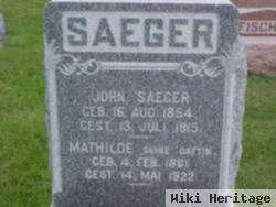 John Ferd. Wilhelm Saeger, Sr