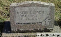 Mattie E Snyder