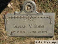 Beulah V Cox Simms