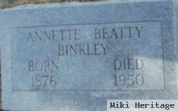 Martha Annette "nettie" Beatty Binkley