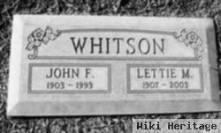 John F Whitson