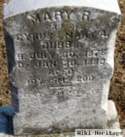 Mary R Dubbs