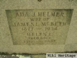 Ada J Helmer Mcbeth