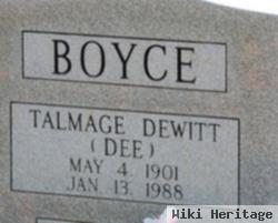 Talmage Dewitt "dee" Boyce