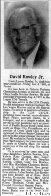 David Lyman Rowley, Jr