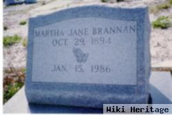 Martha Jane "janie" Thompson Brannan