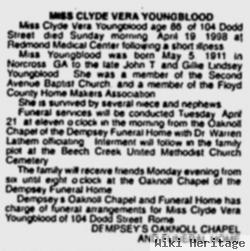 Clyde Vera Youngblood