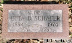 Doraetta B "etta" Belch Schafer