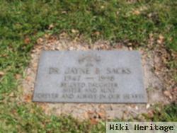 Dr Jayne B Sacks