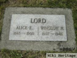 Winslow H Lord