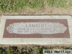 Cecil E Lambert