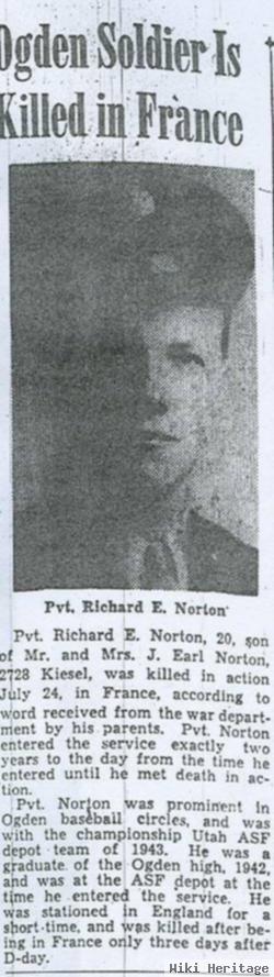 Pvt Richard E Norton