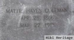 Mattie Hayes Coleman