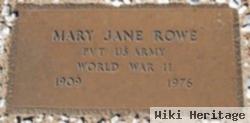 Pvt Mary Jane Rowe