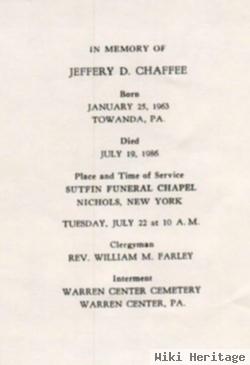 Jeffrey Dee Chaffee