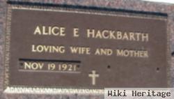 Alice E Hackbarth