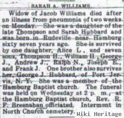 Sarah E. Hubbard Williams