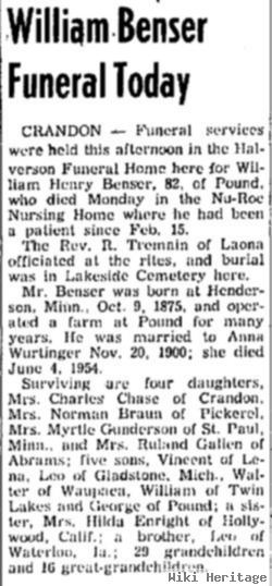 William Henry Benser, Sr