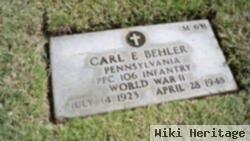 Pfc Carl E Behler