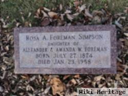 Rosa A Foreman Simpson