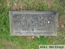 Frances "fannie" Backstrom Waters