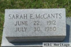 Sarah E Mccants