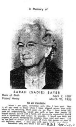 Sarah Simmons Sayer