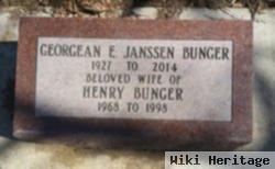 Georgean E "jean" Janssen Bunger