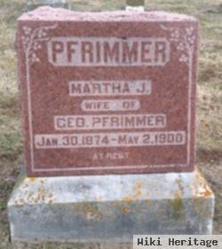 Martha Jane "mattie" Jeffries Pfrimmer