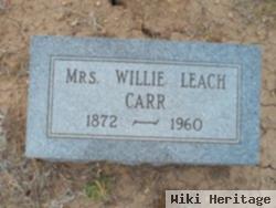 Mrs Willie Pearl Leach Grubbs Mcdowell Carr