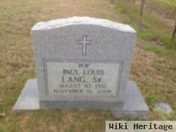 Paul Louis "pop" Lang, Sr