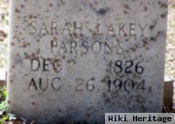 Sarah "sally" Lakey Parsons