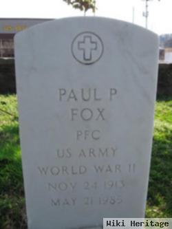 Pfc Paul P Fox