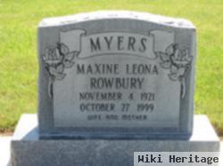 Maxine Leona Rowbury Myers