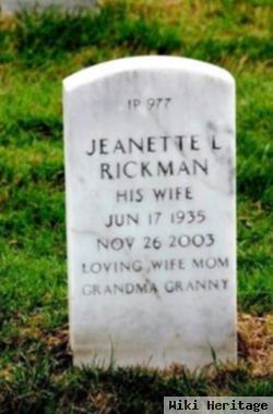Jeanette L Rickman