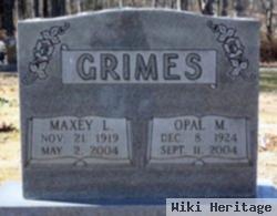 Opal M Pierce Grimes