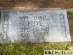 Ann Yowell Potts