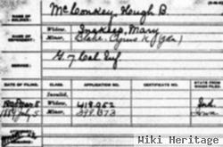 Pvt Hugh B Mcconkey