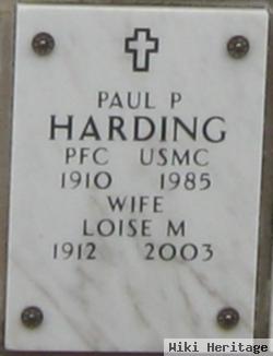 Pfc Paul P Harding