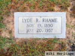 Lyde Richard Rhame