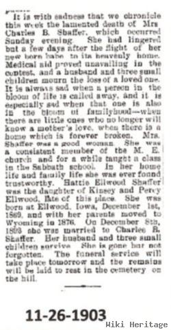 Harriet Squires "hattie" Elwood Shaffer