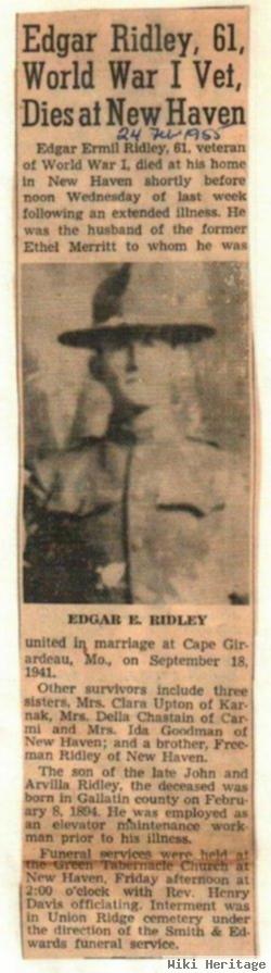 Edgar E Ridley