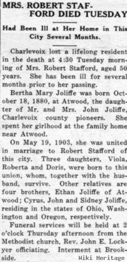 Bertha Mary Jolliffe Stafford