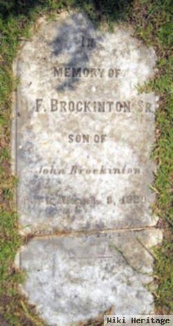 Pvt Benjamin Franklin Brockinton, Sr