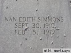 Nan Edith Simmons