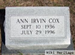 Shirley Ann Irvin Cox